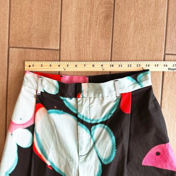 The Kit Womens Wide Leg Leigh Trouser Pants Size 6 Pleated Front Baggy Abstract - Picture 9 of 12